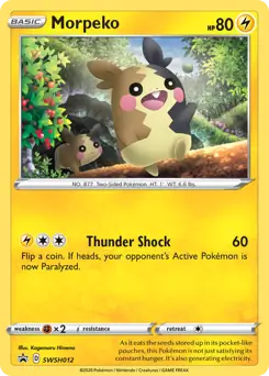 Morpeko Pokemon card from Sword & Shield Promo
