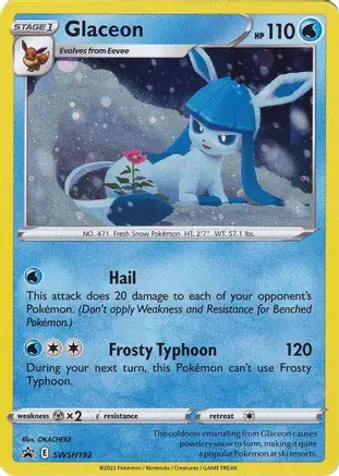 Glaceon Pokemon card from Sword & Shield Promo