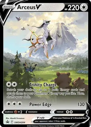 Arceus V Pokemon card from Sword & Shield Promo