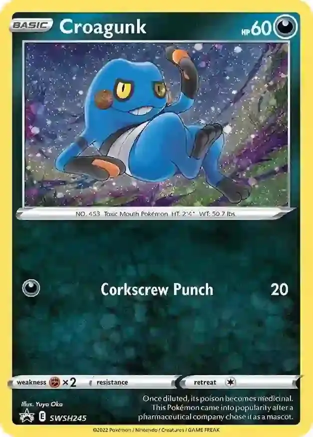 Croagunk Pokemon card from Sword & Shield Promo