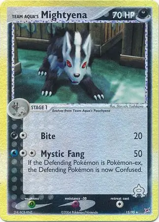 Team Aqua's Mightyena Reverse Holo