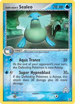 Team Aqua's Sealeo Pokemon card from Team Magma vs Team Aqua