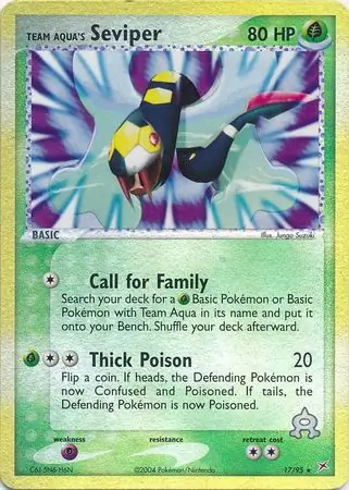 Team Aqua's Seviper Reverse Holo