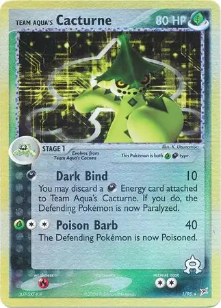 Team Aqua's Cacturne Reverse Holo