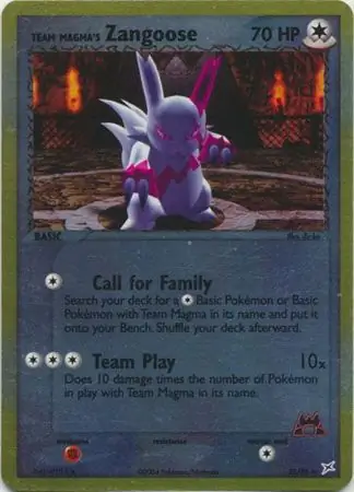 Team Magma's Zangoose Reverse Holo