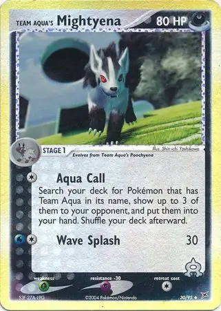 Team Aqua's Mightyena Reverse Holo