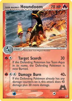 Team Magma's Houndoom Pokemon card from Team Magma vs Team Aqua