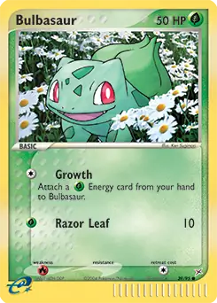 Bulbasaur Pokemon card from Team Magma vs Team Aqua