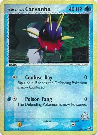 Team Aqua's Carvanha Reverse Holo