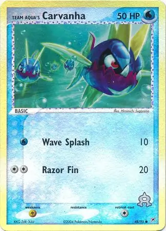 Team Aqua's Carvanha Reverse Holo