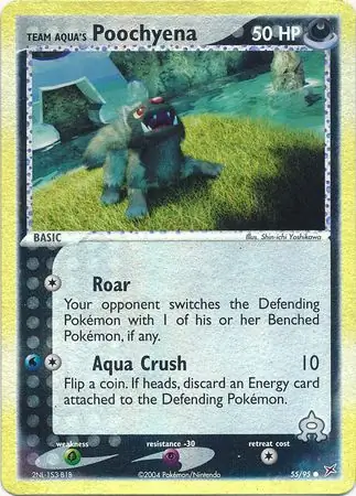 Team Aqua's Poochyena Reverse Holo
