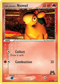 Team Magma's Numel Pokemon card from Team Magma vs Team Aqua