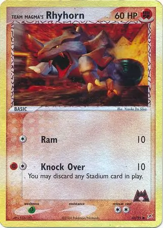 Team Magma's Rhyhorn Reverse Holo