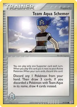 Team Aqua Schemer Pokemon card from Team Magma vs Team Aqua