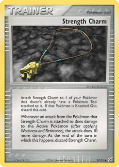 Strength Charm Pokemon card from Team Magma vs Team Aqua