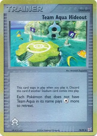 Team Aqua Hideout Reverse Holo