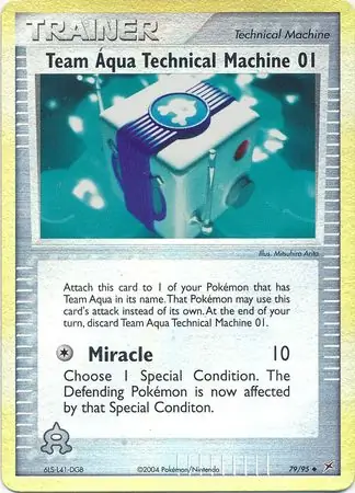 Team Aqua Technical Machine 01 Reverse Holo