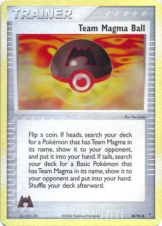 Team Magma Ball Reverse Holo Pokemon card from Team Magma vs Team Aqua