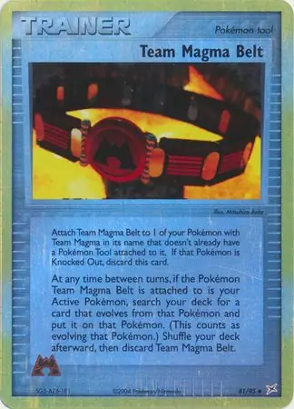 Team Magma Belt Reverse Holo Pokemon card from Team Magma vs Team Aqua