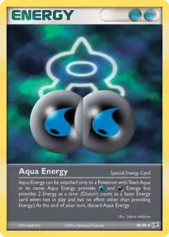 Aqua Energy Pokemon card from Team Magma vs Team Aqua