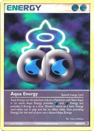 Aqua Energy Reverse Holo Pokemon card from Team Magma vs Team Aqua