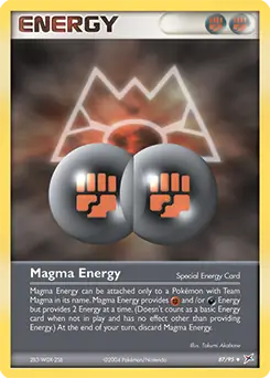 Magma Energy Pokemon card from Team Magma vs Team Aqua