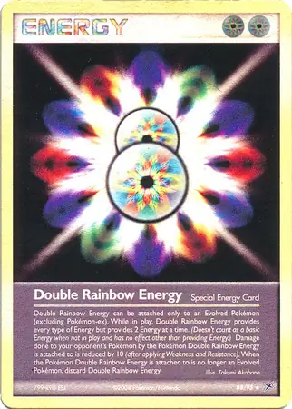 Double Rainbow Energy Reverse Holo Pokemon card from Team Magma vs Team Aqua