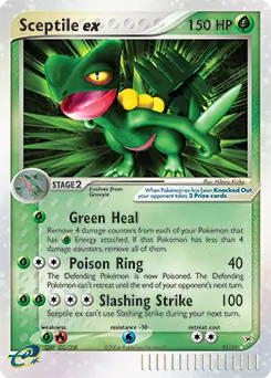 Sceptile ex Pokemon card from Team Magma vs Team Aqua