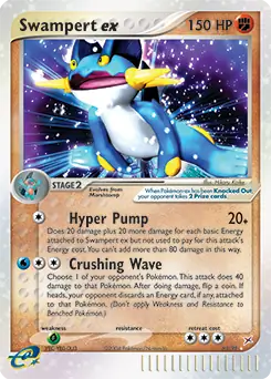 Swampert ex Pokemon card from Team Magma vs Team Aqua