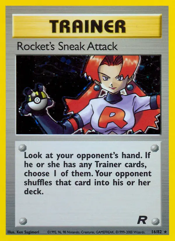 Rocket's Sneak Attack Holo Pokemon card from Team Rocket