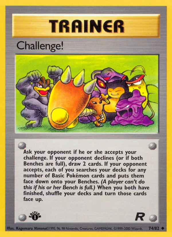 Challenge! Pokemon card from Team Rocket 1st Edition