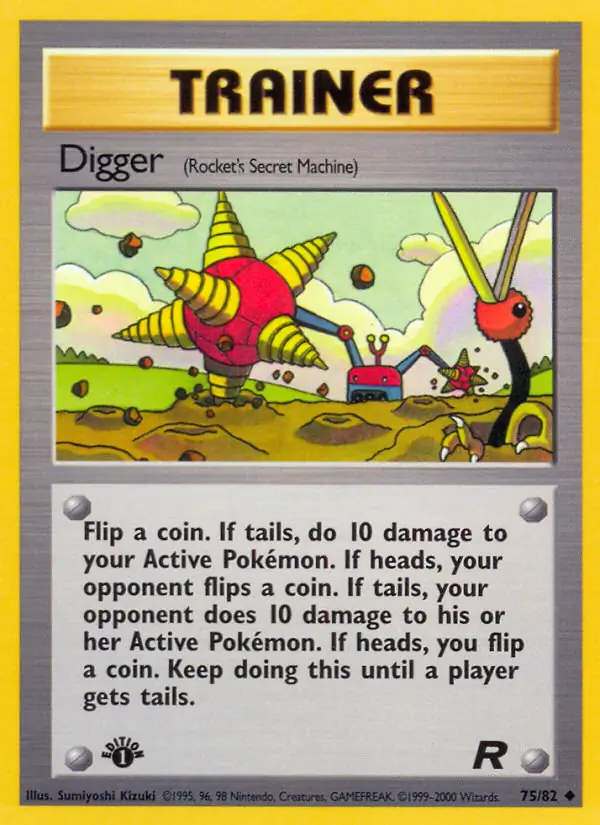Digger Pokemon card from Team Rocket 1st Edition
