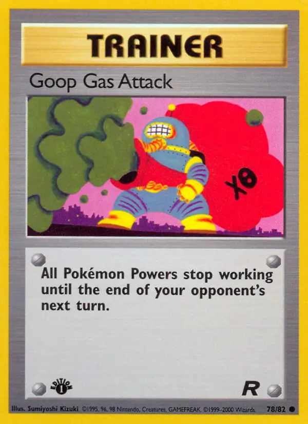 Goop Gas Attack Pokemon card from Team Rocket 1st Edition