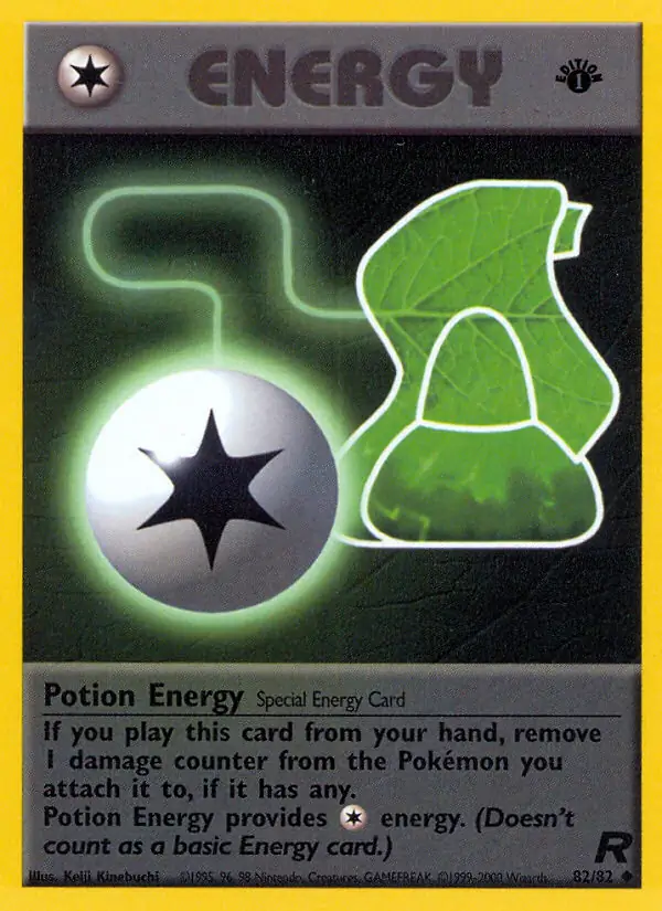 Potion Energy Pokemon card from Team Rocket 1st Edition