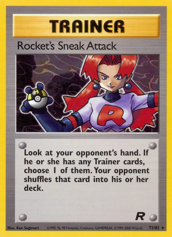Rocket's Sneak Attack Pokemon card from Team Rocket