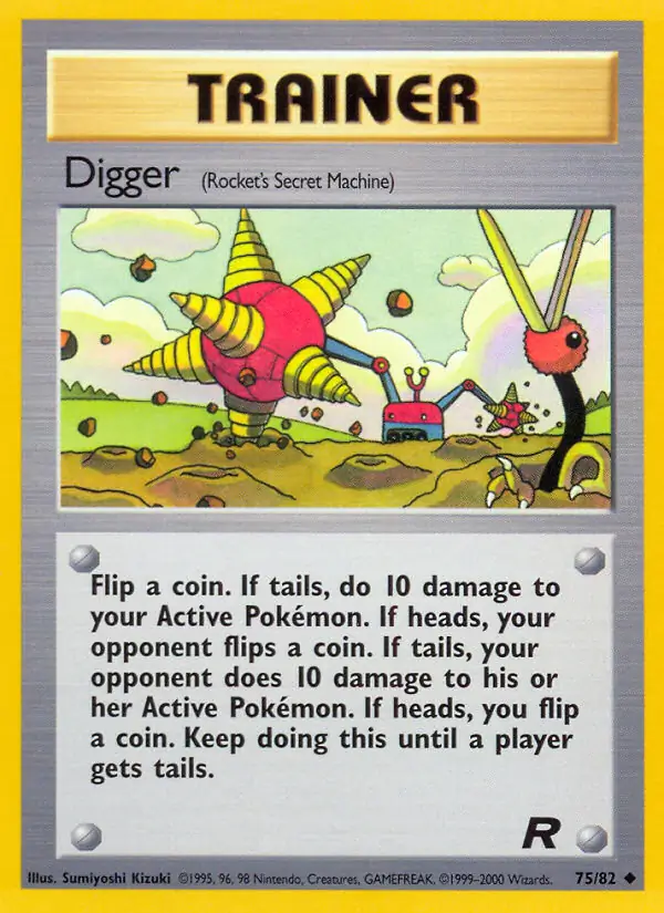 Digger Pokemon card from Team Rocket