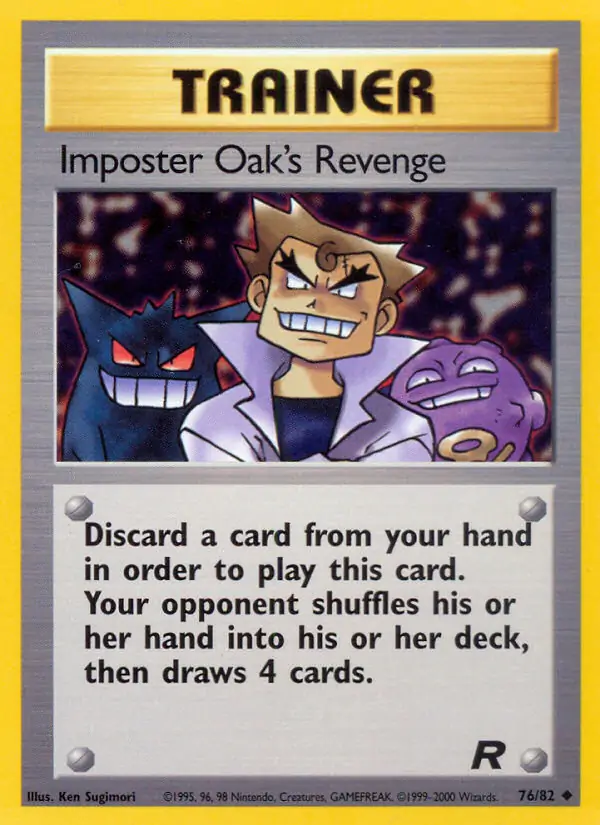 Imposter Oak's Revenge Pokemon card from Team Rocket