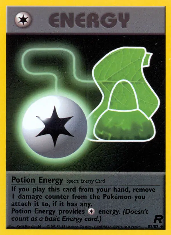 Potion Energy Pokemon card from Team Rocket