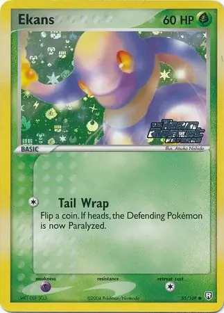Ekans Reverse Holo Pokemon card from Team Rocket Returns
