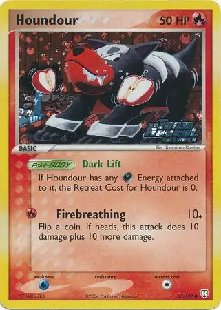Houndour Reverse Holo Pokemon card from Team Rocket Returns