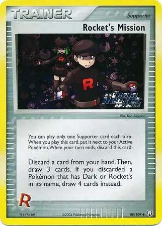Rocket's Mission Reverse Holo Pokemon card from Team Rocket Returns