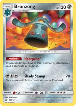 Bronzong Pokemon card from Team Up