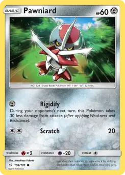 Pawniard Pokemon card from Team Up