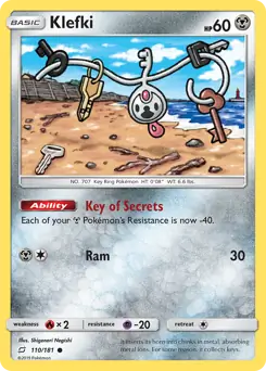 Klefki Pokemon card from Team Up