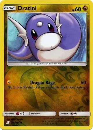 Dratini Reverse Holo Pokemon card from Team Up