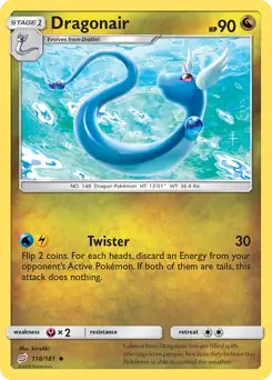 Dragonair Pokemon card from Team Up