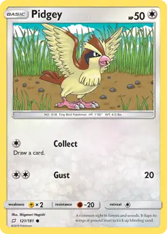 Pidgey Pokemon card from Team Up