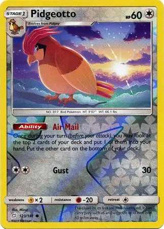 Pidgeotto Reverse Holo Pokemon card from Team Up