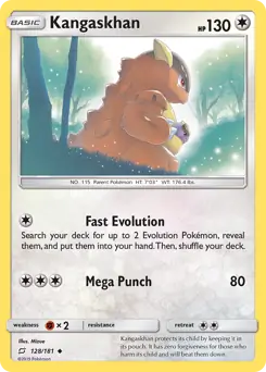 Kangaskhan Pokemon card from Team Up