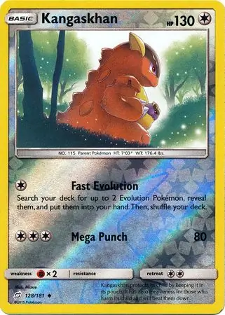 Kangaskhan Reverse Holo Pokemon card from Team Up